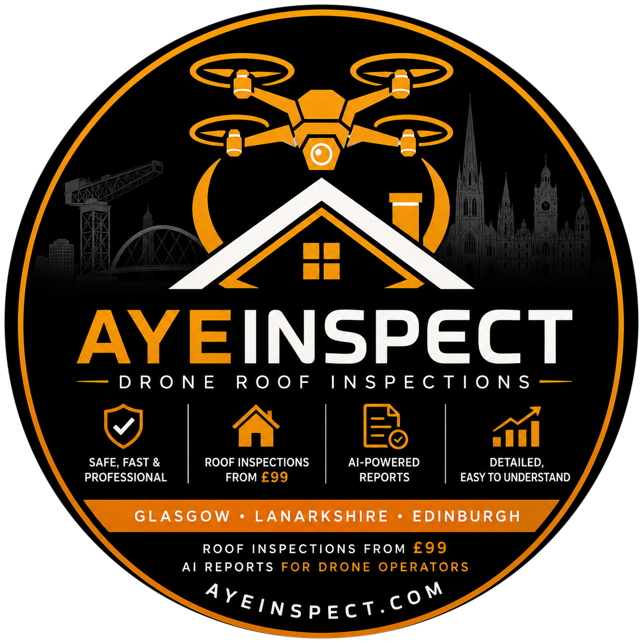 AyeInspect drone roof inspection logo